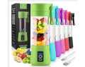 USB Rechargeable Juicer Blender 6 Blades Electric Mini Portable Personal Size Juicer Cup USB Mixer Smoothie Maker | 380ml | Food Grade Water Bottle Fruit Juicer Machine (Double Click Start) Easy to Carry - Multcolor. 