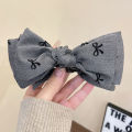 Elegant Bowknot Dot Ponytail Holder Women Girls Hairgrips Claw Headwear. 