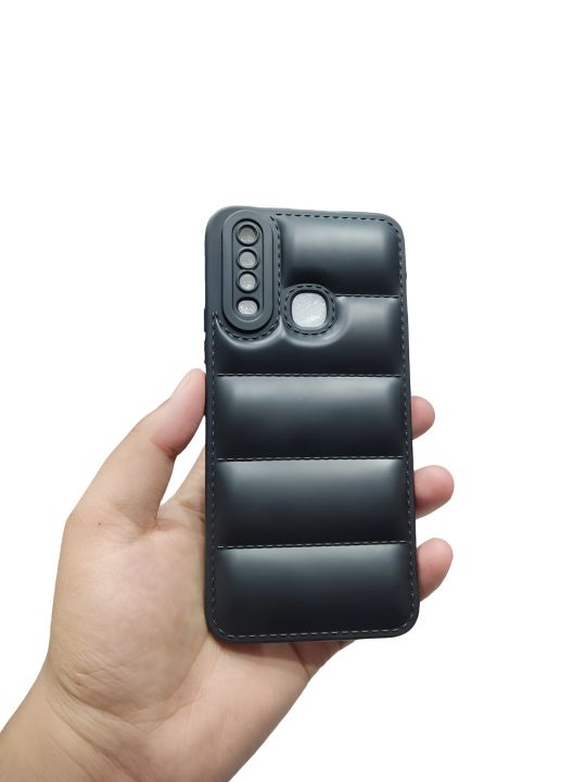 Vivo Y11 / Y12 / Y15 / Y17 Back Cover Soft Puffer Down Jacket Case With Camera Protection Phone Case