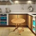 Beach Wood Folding Round Table. 