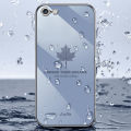 For iPhone 6s / iPhone 6 Back Cover + Wrist Strap Fashion Shiny Maple leaf Plating Square Bumper Phone Case Soft TPU Silicone Shockproof Protective Cover. 