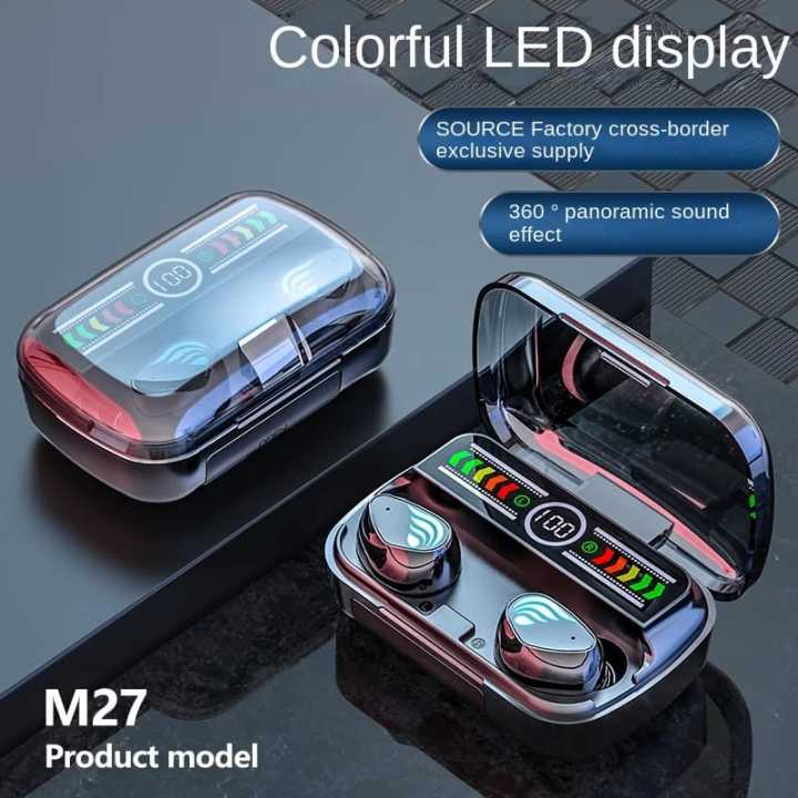 T12 TWS Bluetooth 5.0 In-ear Headphones Wireless Mini Earphone Super Bass Stereo Headsets Dual Micrphone with LED Battery Display