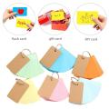 90-100 Sheets/Pack Flash Cards Blank Study Cards With Binder Ring Mini Blank Study Cards Memo Card DIY Note Book Message Card. 