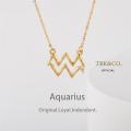 TBK Aquarius - Minimal Zodiac Sign Choker Necklace Fashion Accessories Hypoallergenic 1098n-1. 