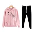 Feather Hearts Fleece Hoodie And Trouser Drawstring Hood Winter Export Quality Hoodies Tracksuit For Men. 
