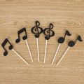 30 Pcs Music Notes Themed Cupcake Topper Paper Cake Inserts Card Wedding Cake Topper Decoration. 