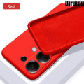 Biruiqu For Xiaomi Redmi Note 13 Pro 4G Case Liquid Silicone Soft Gel Rubber Shockproof Cover. 