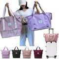 Large Capacity Foldable Travel Bag, Waterproof Oxford Fabric, Expandable Travel Bag for Women, Sports Travel and Holiday. 