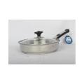 Alpha Stainless Steel 24cm Fry Pan - Encapsulated Double Bottom -Alpha Cookware Best Fry Pan for Cooking. 