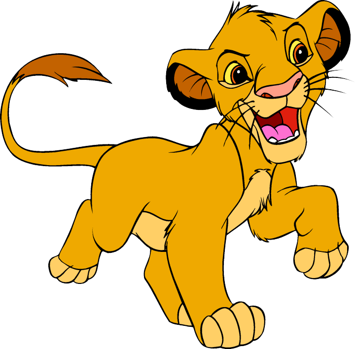 Size : 1 x 1 feet - Cute Simba Lion King Cub Cartoon designed Wall Stickers for Kids , Boys and Decor Lovers -Printed Multi color