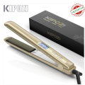 Kipozi  1 inch Professional  Titanium Flat Iron Curling Iron Dual Voltage Hair Straightener Anti Frizz Digital Display (KIPIZO-137 Gold). 