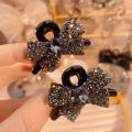 2Pcs Light Luxury Full Diamond Bow Shark Clips Cute Traceless Hair Accessories Brave. 