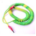 PU spring wire elastic wire 2-core spiral coiled wire 23456789 core TPE telescopic DCAC power connection cable. 
