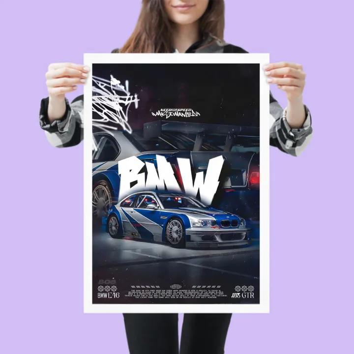 BMW%20M3%20GTR%20Poster%20Wall%20Art%20With%20Frame%20%7C%20Need%20For%20Speed%20Most%20Wanted%20Edition%20%7C%20Gaming%20Room%20&%20Home%20D%C3%A9cor%20%7C%20Craftoria%20Exclusive%20-%20Image%203