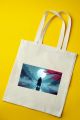 Anime Manga Eyes Tote Bag | Japanese Red & Black Graphic Canvas Shoulder Bag | Unique & Stylish for Otaku & Anime Fans. 