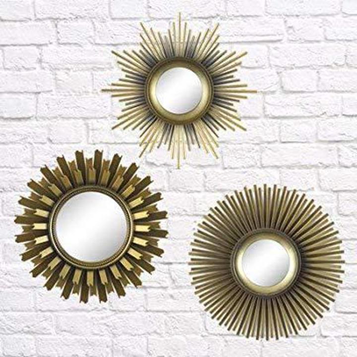 Multiple Finishes Mirror 3-Piece Set in Gold Color by Better Homes & Gardens