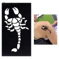 1 Piece Scorpion Pattern Henna Tattoo Stencil Woman Man Waterproof Tatoo Sticker Stencil. 