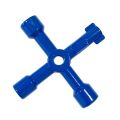 【Y Multifunction 4 Ways Universal Triangle Wrench Cross Key Plumber Keys Triangle Electric Control Cabinet Triangle Key Wrench Water Meter Valve home living cabinet Universal Panel Key Lock Wrench Triangle Square Elevator Switch Spanner. 