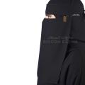 NiQAB Hijab For Girls Women Bidoon Essma Saudi 15x15 with Label and Steel logo clip | Single Niqab Hijab Super Breathable | Saudi forehead Niqab| Princess Crown Naqab Hijab Hijab | Ready to wear Hijab Niqab | High Quality Niqab Korean Fabric Saudi Niqab. 