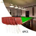 6 Pieces Pool Table Pocket Snooker Net for Entertainment Venues Leisure. 