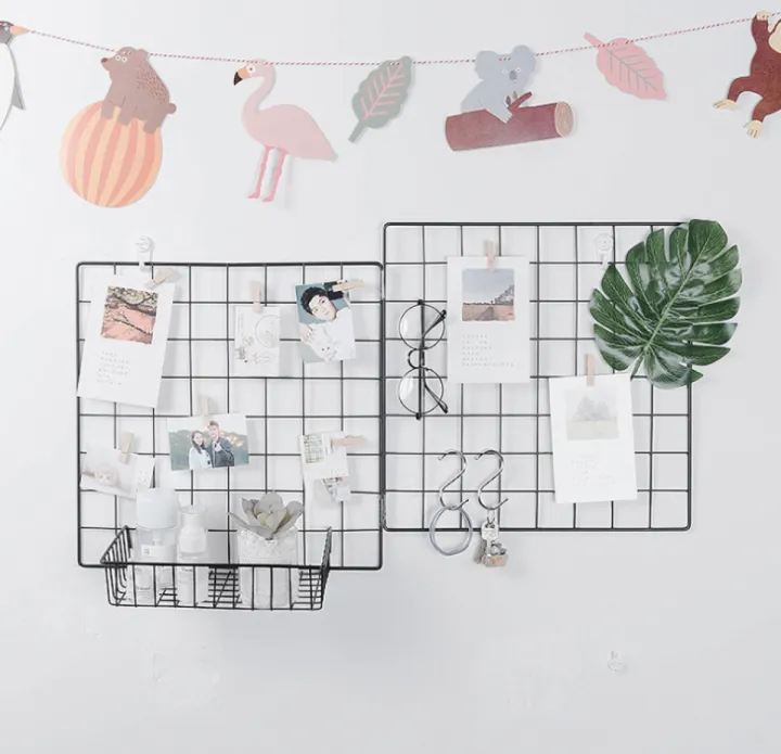35X35%20%20Grid%20Picture%20Photo%20wall%20Wire%20racks%20display%20Panel%20Iron%20Mesh%20Frame%20-%20Image%202