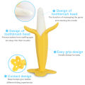 Baby Banana Teether, Soothing Pain Relief Soft Baby Teething Toys Baby Toy Banana Molar Tooth Toothbrush Chew Baby Silicone Gum. 