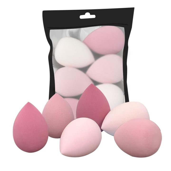 6Pcs Perfect Makeup Sponge Set Blender Flawless for Liquid, Multi-colored Beauty Makeup Sponges