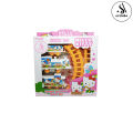 Alsimba Hello Kitty Gauge Electric Train Set Toy For Kids Boys & Girls - Operated Battery - Pink. 