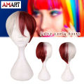 My Hero Academia Cos Wig for Cosplay Todoroki Shoto Red White Soft Hair Girls Cosplay Dress-up Costume Accessories. 