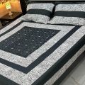 Bedsheets/ Embroidered Patch work Bedsheets/ King Size Bedsheets/ 3PCS Bedsheet. 