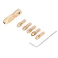 7Pc/Set Small Electric Drill Collet Brass 4 Jaw Micro Drills Chuck Set 0.5-3.0mm. 