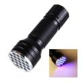 21 LED 395 nM UV Ultra Violet Blacklight Flashlight For CSI Inspection Light Black. 