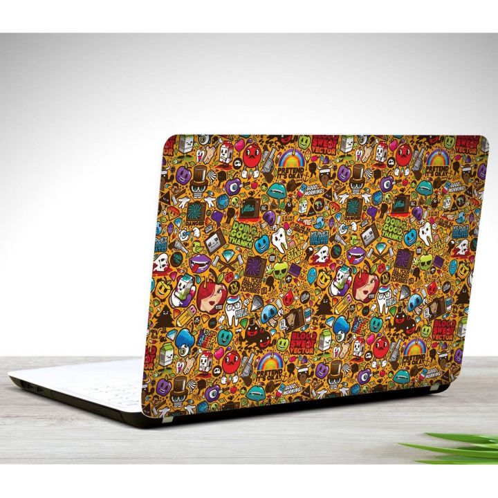 Stickers Doodle Laptop Back Skin Vinyl Stickers Decal,12 13 14 15 15.6 inches Notebook Laptop Skin Sticker for all Laptops