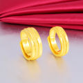 ZQ Vietnam placer gold frosted ring for couples ethnic style retro exquisite adjustable opening accessories. 