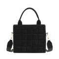 【ZIME】Net red simple women's bag new trendy fashion texture checkered design messenger women's bag casual ins small square bag. 