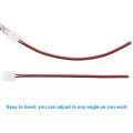 XHHDQES 48Pcs 8mm 2 Pin LED Strip Light Connector for 8 mm Wide Flexible SMD 3528 2835 Single Color LED Strip Lights Solderless. 