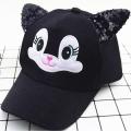 I LOVE DADDY&MUMMY-Summer New Cute Cartoon Cat Ear Girls Cap Adjustable Baseball Cap for Kids Children Girl Sun Hat. 
