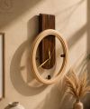 Modern Minimalist Wooden Wall Clock – Handcrafted Decorative Timepiece. 