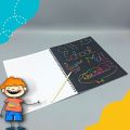 Multi Colourful Rainbow Drawing Scratch Note Book for Kids Pages: 10pages Size: 5by4inch. 