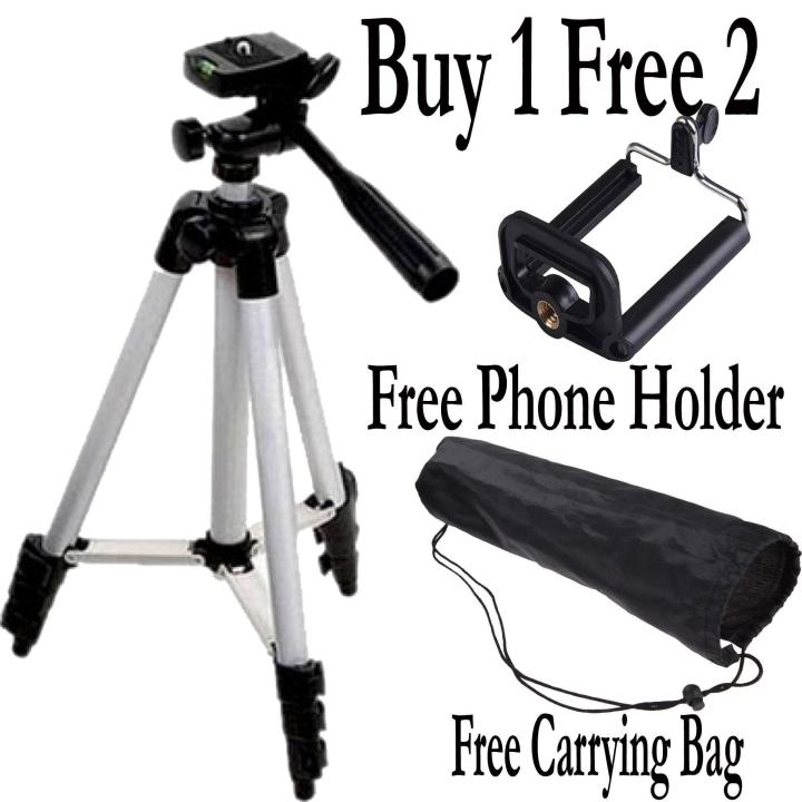 Tripod%20Stand%20With%20Phone%20Holder+%20Carrying%20Bag%20with%20New%20Features%20Portable%20For%20Videos,%20Mobile%20Phone%20and%20DLSR%20Camera%20For%20Videography%20and%20Photography%20(Adjustable)%20Black%20&%20Silver%203110%20Model%20Tripod%20Stand%20Best%20Quality%20-%20Image%202