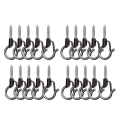 20PCS Q Hanger Hooks Heavy Duty Wall Ceiling Hooks with Safety Buckle Outdoor Screw Hooks for Hanging Lights Plants. 