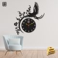 BB Bargain Bazzar Wall Clock 3D Bird style I Back Light variation Wall Clock I Wooden Watch Design Decoration Quartz Numeric For Home Decor Living Room And Offices And For Gifts. 