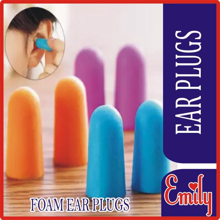 2 Pieces (1 PAIR) Foam Ear Plugs for Travel Sleep Noise Prevention Earplugs Noise Reduction (data di hatti)