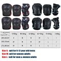 6Pcs/Set Teens & Adult Knee Pads Elbow Pads Wrist Guards Protective Gear Set for Roller Skating, Skateboarding, Cycling Sports. 