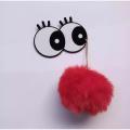 Big Eyes mobile holder for phone back cover-Fancy cartoon eye pom pom style mobile holder. 