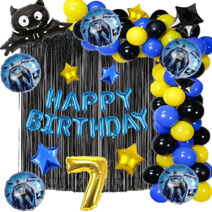 Batman Theme - Batman Birthday Decoration / batman Balloons and Items - BATMAN Theme Foil Balloons - Batman Birthday Party decoration set - Batman birthday decoration set - batman birthday Theme foil balloons set - Batman Birthday Decoration complete set