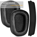 1Pair Foam Ear Pads Cushion Leather Earpad for Logitech G933 G935 G633 / G 933 G 935 G 633 Artemis Headphones. 