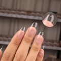 100pcs Oval  Shape  Transparent Color Artificial Nails  Nails kit Acrylic Nails Transparent Artificial nail With Glue. 