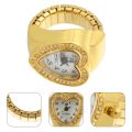 Ring Watch Gold Dainty Rings Men Heart-shaped Finger Clock Movement Metal Women. 