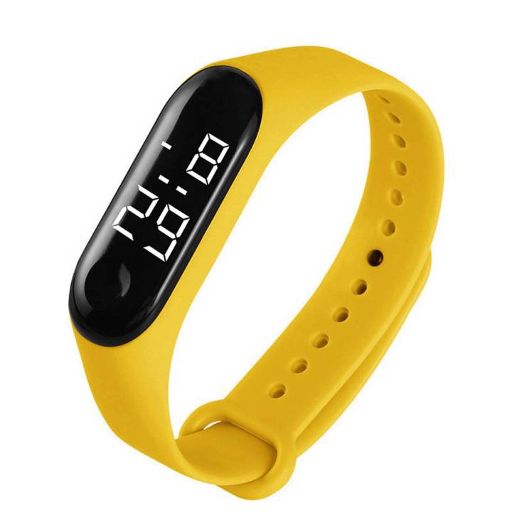 M3 Children Solid Color Adjustable Strap LED Digital Electronic Wrist Watch